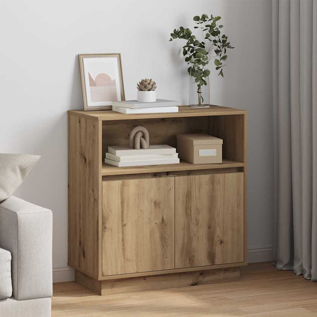 LED-Sideboard Artisan-Eiche 71 x 34,5 x 75 cm Holzwerkstoff