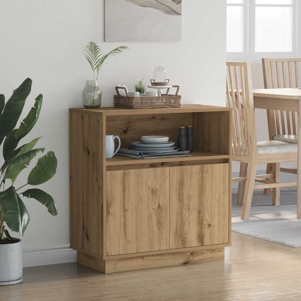LED-Sideboard Artisan-Eiche 71 x 34,5 x 75 cm Holzwerkstoff