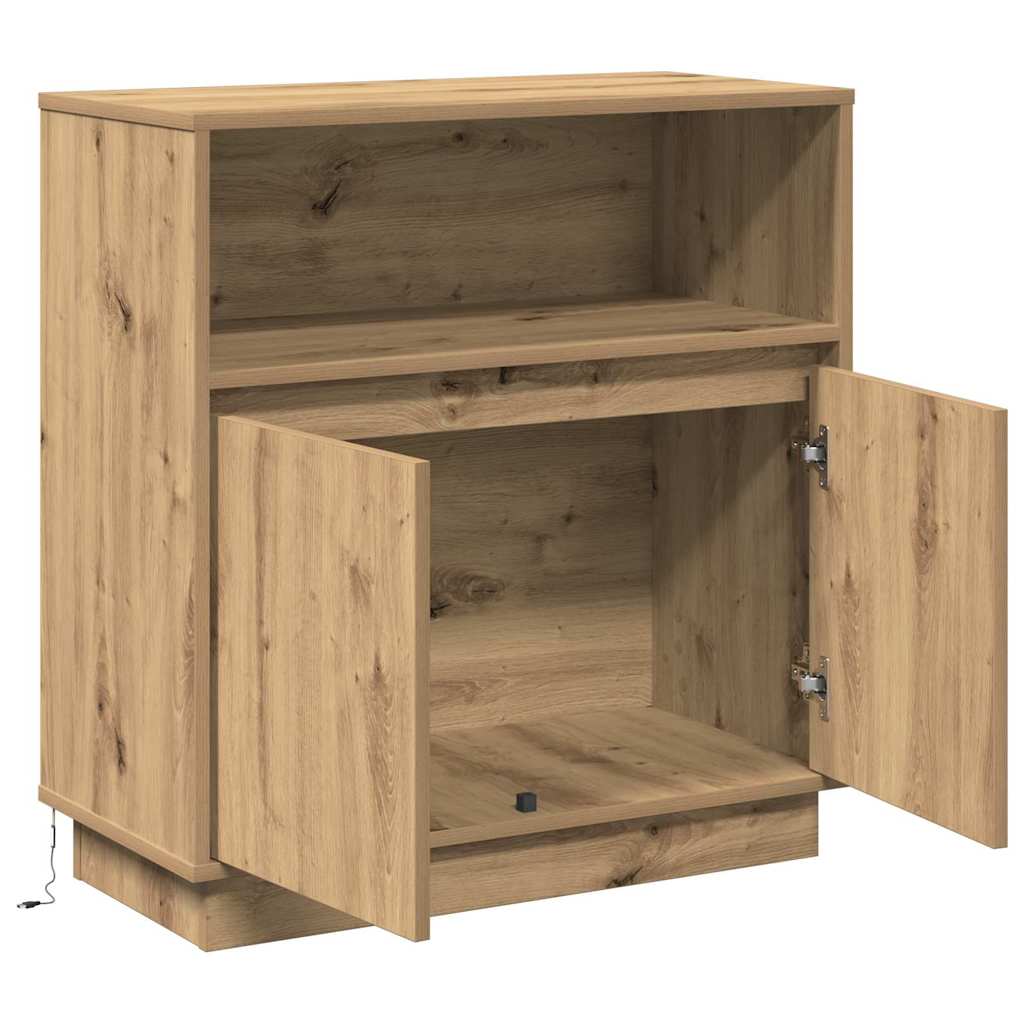 LED-Sideboard Artisan-Eiche 71 x 34,5 x 75 cm Holzwerkstoff