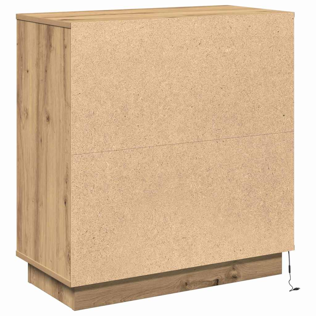 LED-Sideboard Artisan-Eiche 71 x 34,5 x 75 cm Holzwerkstoff