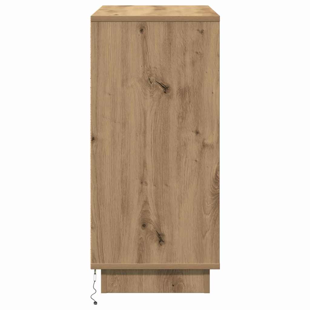 LED-Sideboard Artisan-Eiche 71 x 34,5 x 75 cm Holzwerkstoff