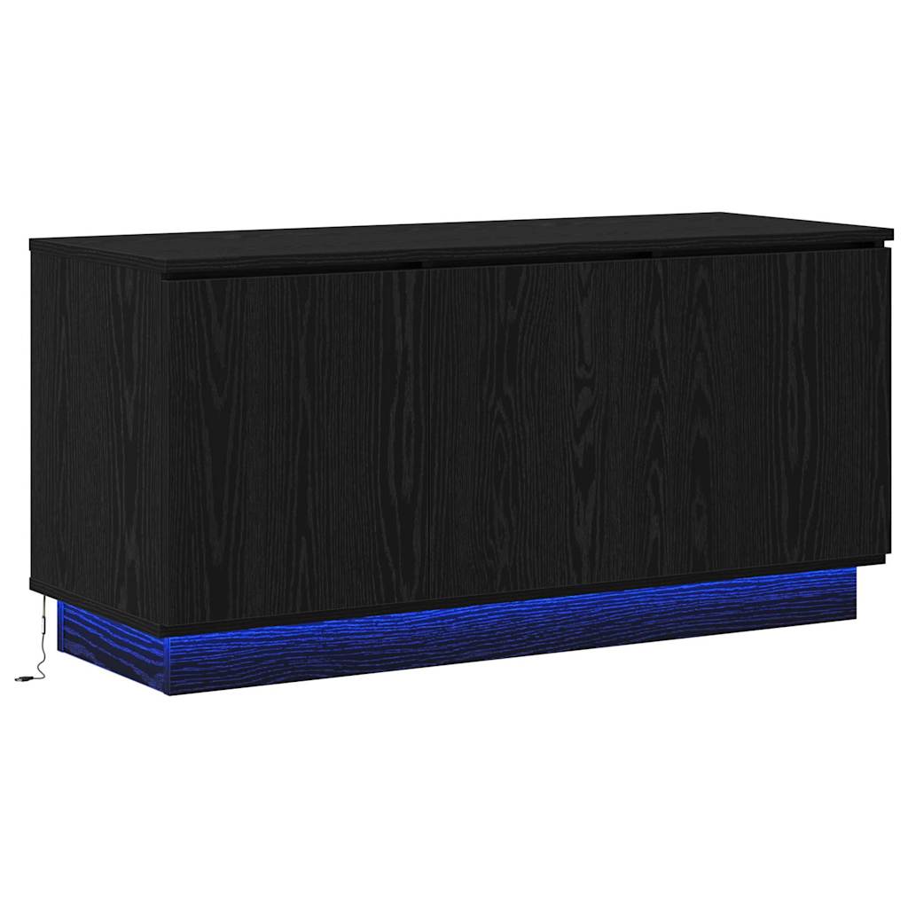 TV-Schränk 100 x 38 x 49 cm Schwarz Eichen-Optik Holzwerkstoff