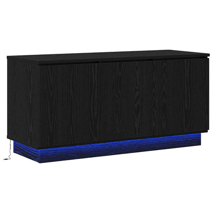 TV-Schränk 100 x 38 x 49 cm Schwarz Eichen-Optik Holzwerkstoff