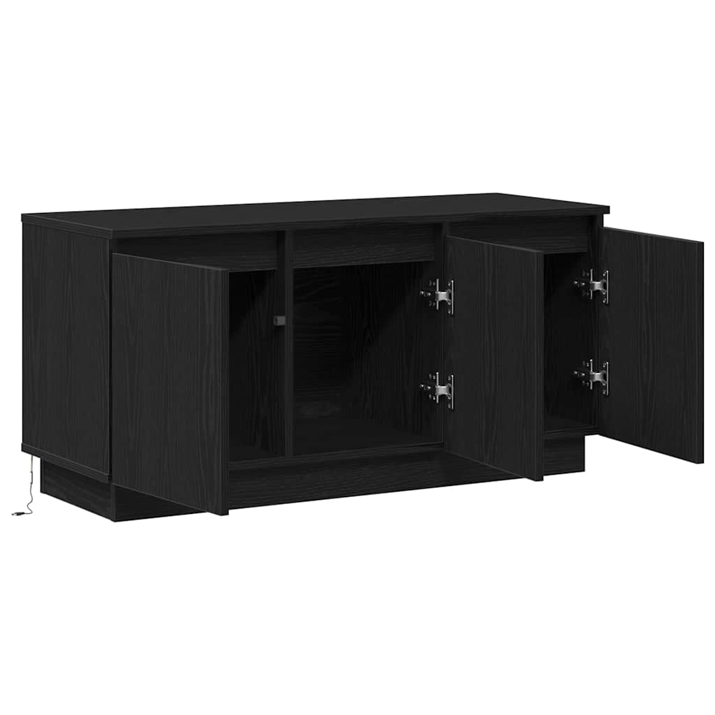 TV-Schränk 100 x 38 x 49 cm Schwarz Eichen-Optik Holzwerkstoff