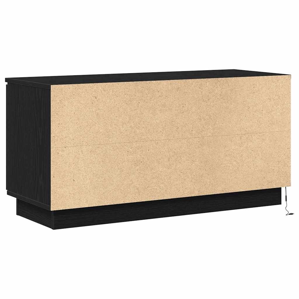 TV-Schränk 100 x 38 x 49 cm Schwarz Eichen-Optik Holzwerkstoff