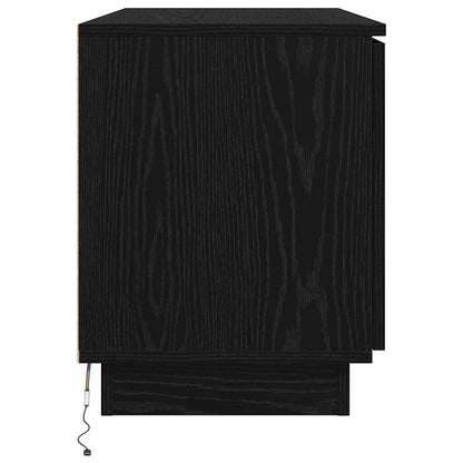 TV-Schränk 100 x 38 x 49 cm Schwarz Eichen-Optik Holzwerkstoff