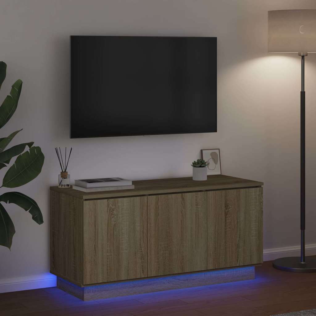 TV-Schränk 100 x 38 x 49 cm Sonoma-Eiche Holzwerkstoff