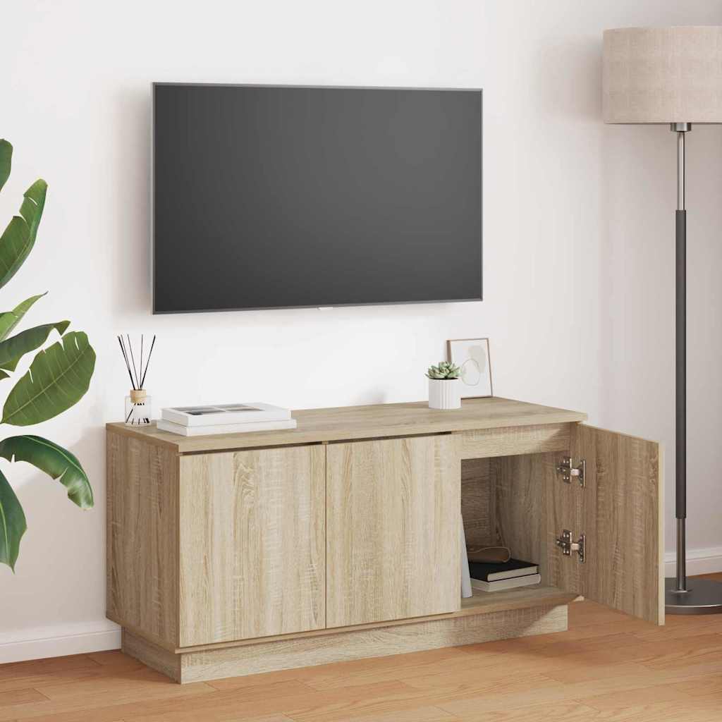 TV-Schränk 100 x 38 x 49 cm Sonoma-Eiche Holzwerkstoff