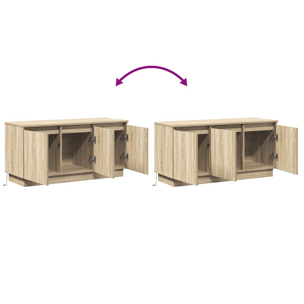 TV-Schränk 100 x 38 x 49 cm Sonoma-Eiche Holzwerkstoff