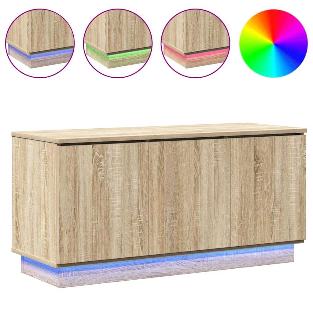 TV-Schränk 100 x 38 x 49 cm Sonoma-Eiche Holzwerkstoff