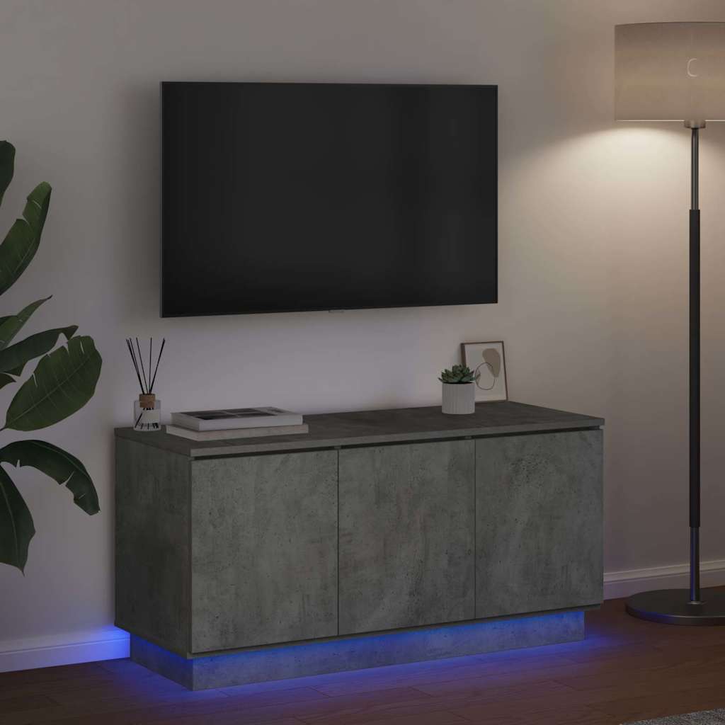 TV-Schränk 100 x 38 x 49 cm Beton Grau Holzwerkstoff