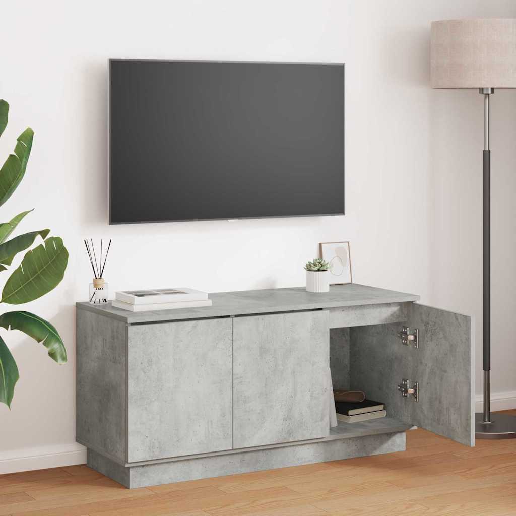 TV-Schränk 100 x 38 x 49 cm Beton Grau Holzwerkstoff