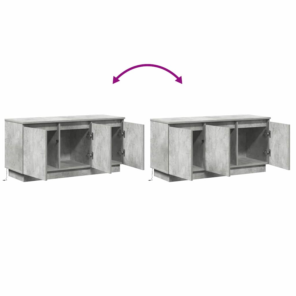 TV-Schränk 100 x 38 x 49 cm Beton Grau Holzwerkstoff