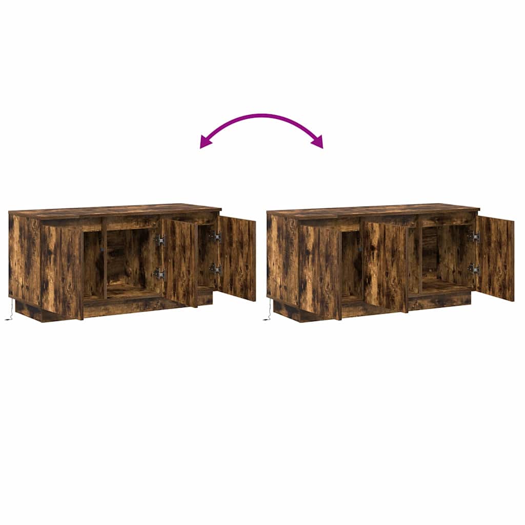 TV-Schränk 100 x 38 x 49 cm Geräucherte Eiche Holzwerkstoff