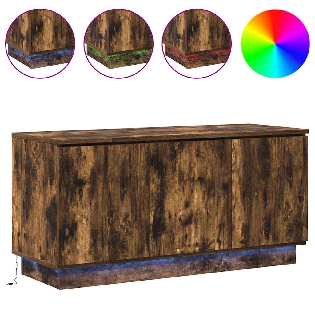 TV-Schränk 100 x 38 x 49 cm Geräucherte Eiche Holzwerkstoff