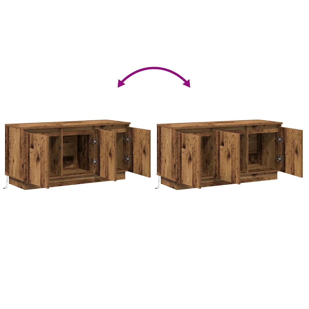 TV-Schränk 100 x 38 x 49 cm Altholz Holzwerkstoff