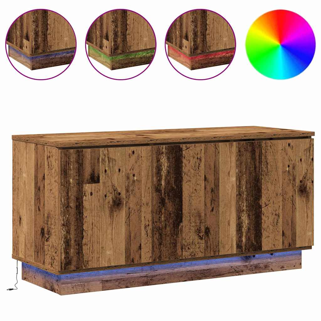 TV-Schränk 100 x 38 x 49 cm Altholz Holzwerkstoff