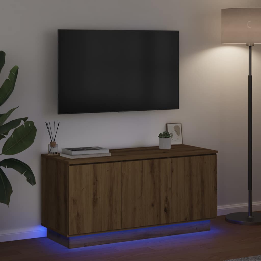 TV-Schränk 100 x 38 x 49 cm Artisan-Eiche Holzwerkstoff