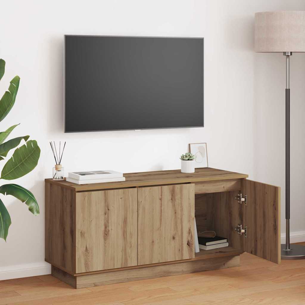 TV-Schränk 100 x 38 x 49 cm Artisan-Eiche Holzwerkstoff