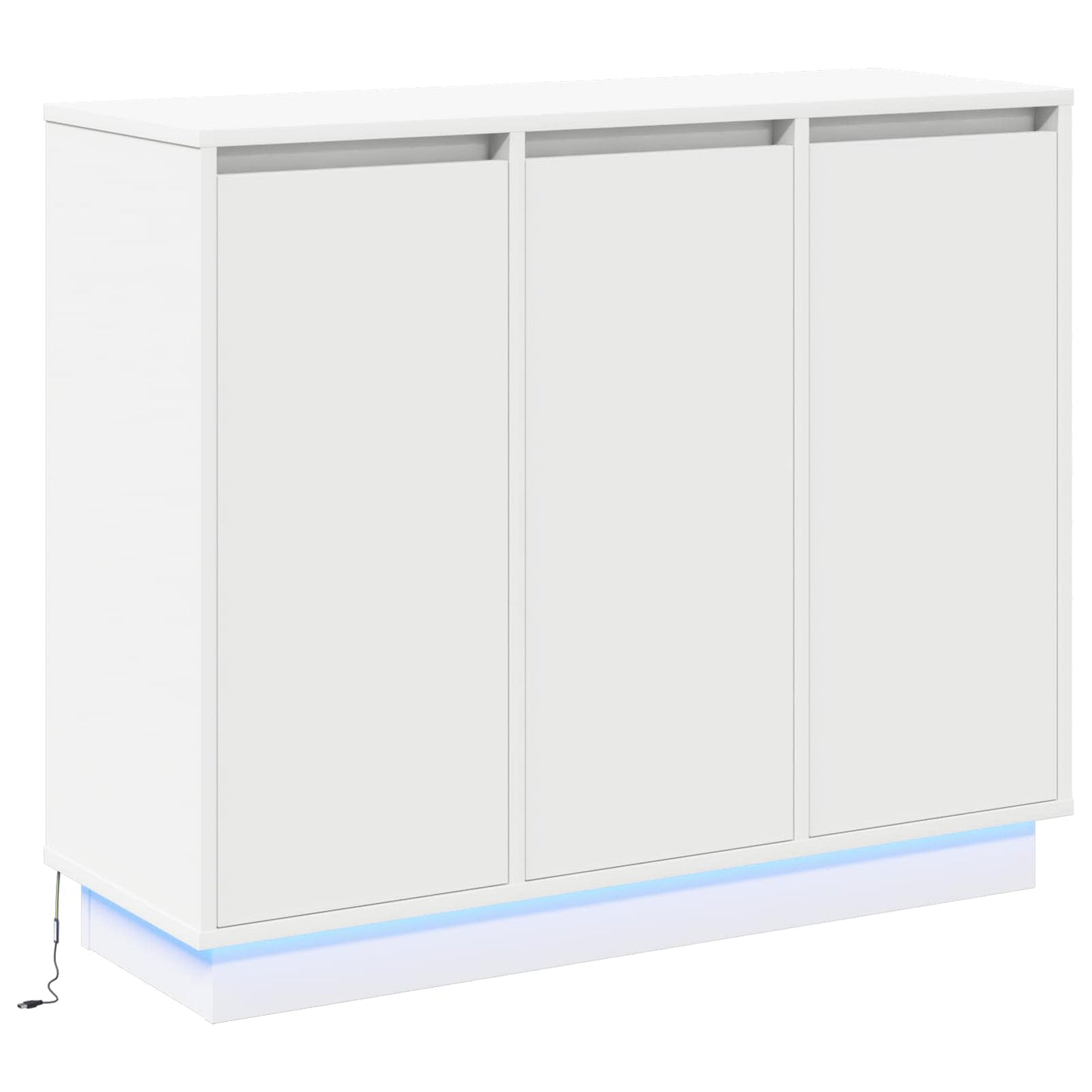 LED-Sideboard Weiß 90 x 32 x 75 cm Holzwerkstoff