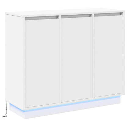 LED-Sideboard Weiß 90 x 32 x 75 cm Holzwerkstoff