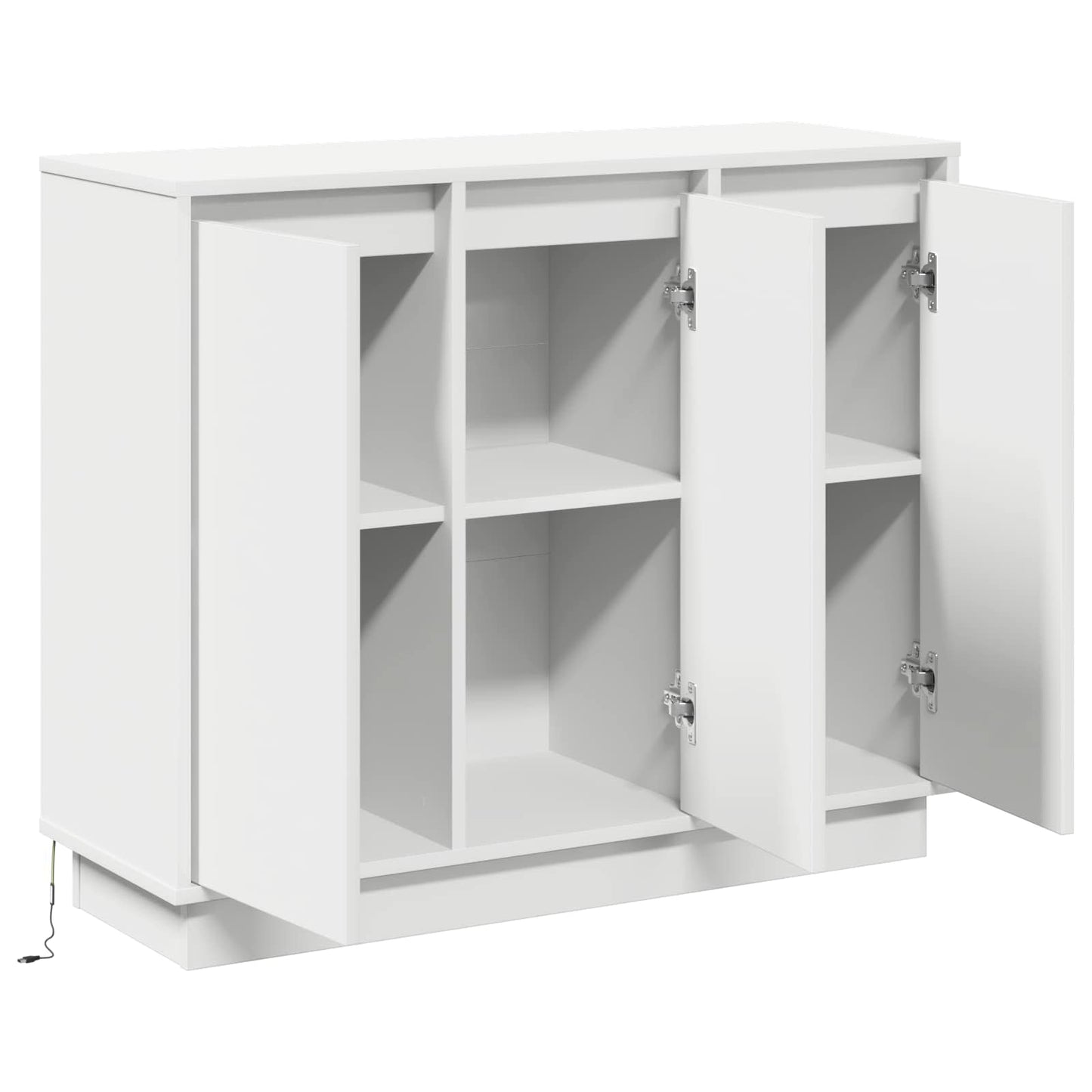 LED-Sideboard Weiß 90 x 32 x 75 cm Holzwerkstoff