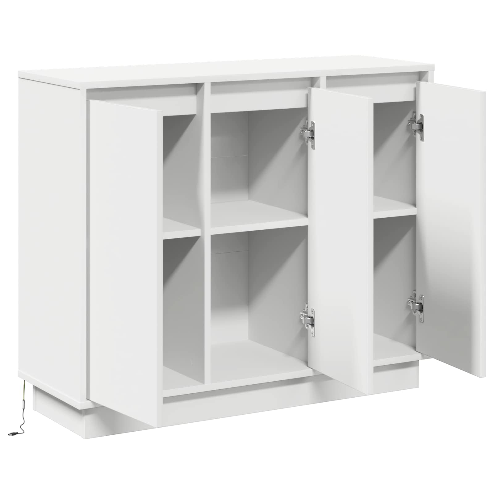 LED-Sideboard Weiß 90 x 32 x 75 cm Holzwerkstoff