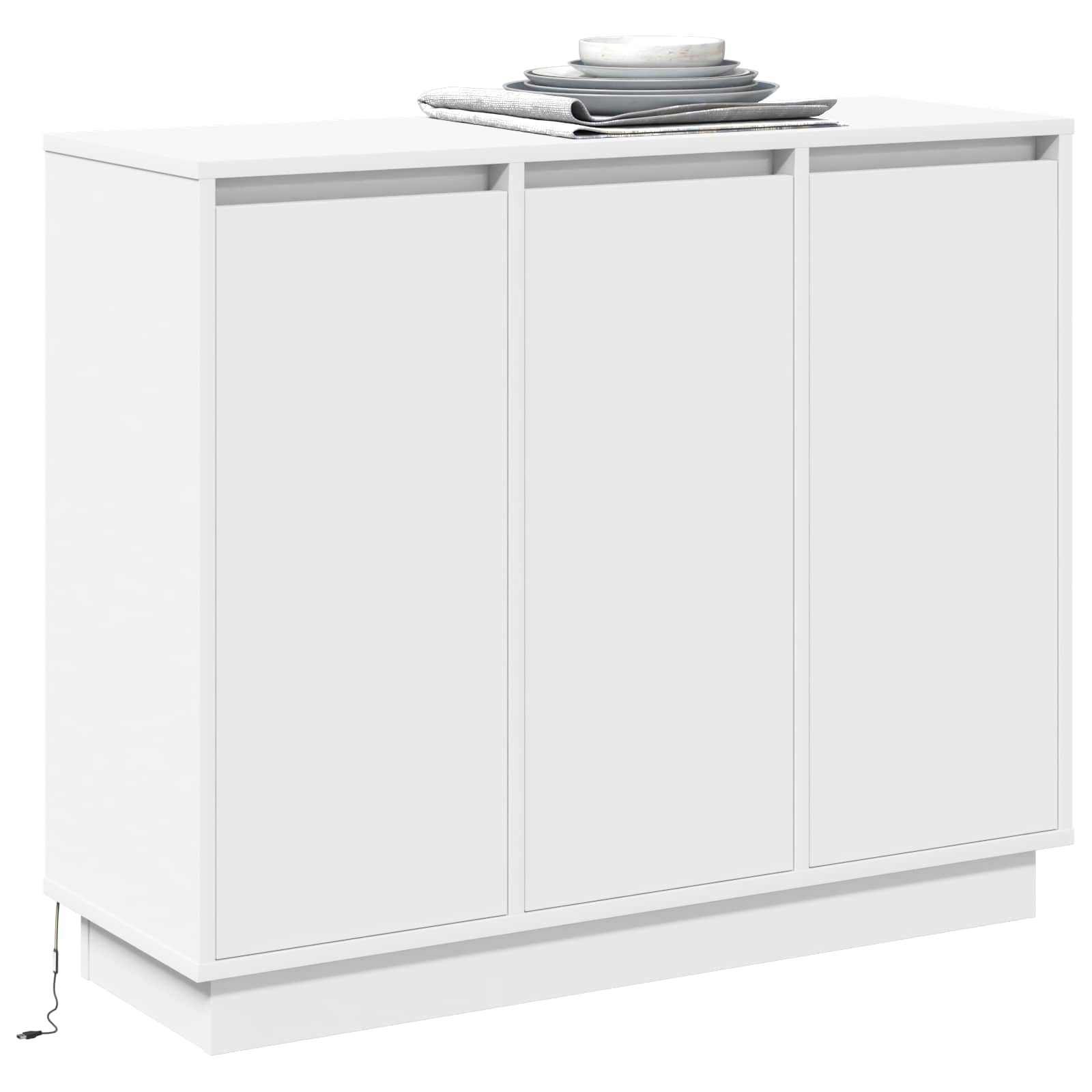 LED-Sideboard Weiß 90 x 32 x 75 cm Holzwerkstoff