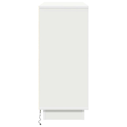 LED-Sideboard Weiß 90 x 32 x 75 cm Holzwerkstoff