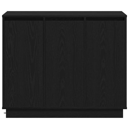LED-Sideboard Schwarz Eichen-Optik 90 x 32 x 75 cm