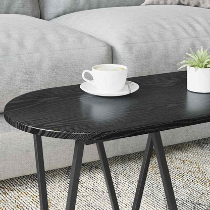Couchtisch Schwarz Eichen-Optik 80 x 40 x 40.5 cm