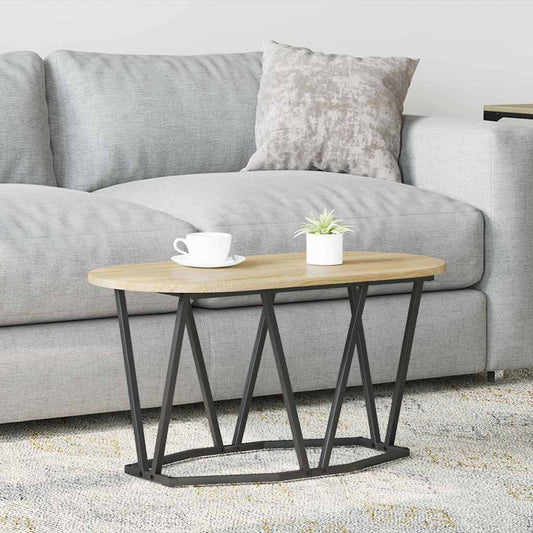 Couchtisch Sonoma Eiche 80 x 40 x 40,5 cm Sperrholz und Metall
