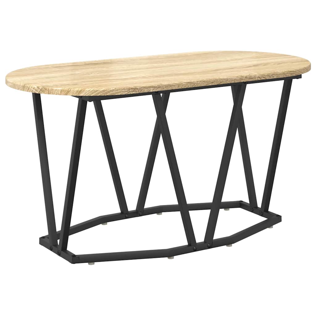 Couchtisch Sonoma-Eiche 80 x 40 x 40.5 cm Sperrholz und Metall