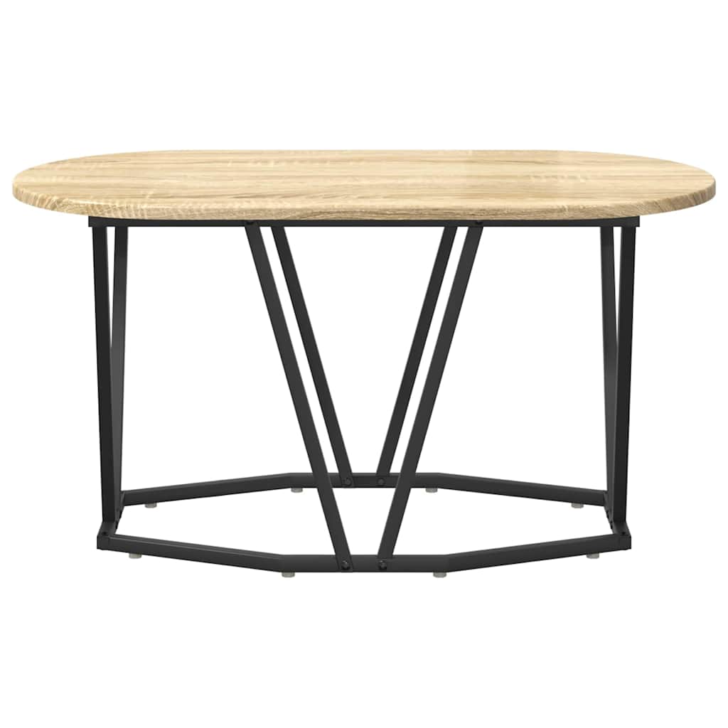 Couchtisch Sonoma-Eiche 80 x 40 x 40.5 cm Sperrholz und Metall