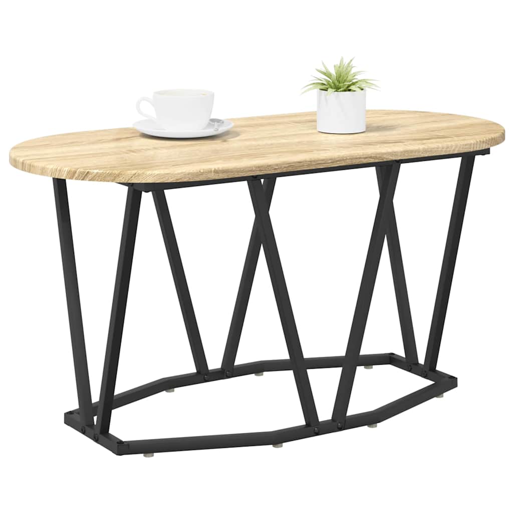 Couchtisch Sonoma Eiche 80 x 40 x 40,5 cm Sperrholz und Metall