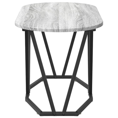 Couchtisch Grau 80 x 40 x 40.5 cm Sperrholz und Metall