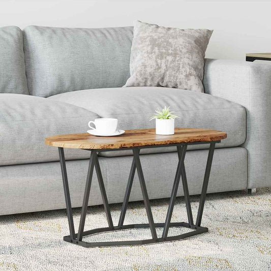 Couchtisch Altholz 80 x 40 x 40,5 cm Sperrholz und Metall