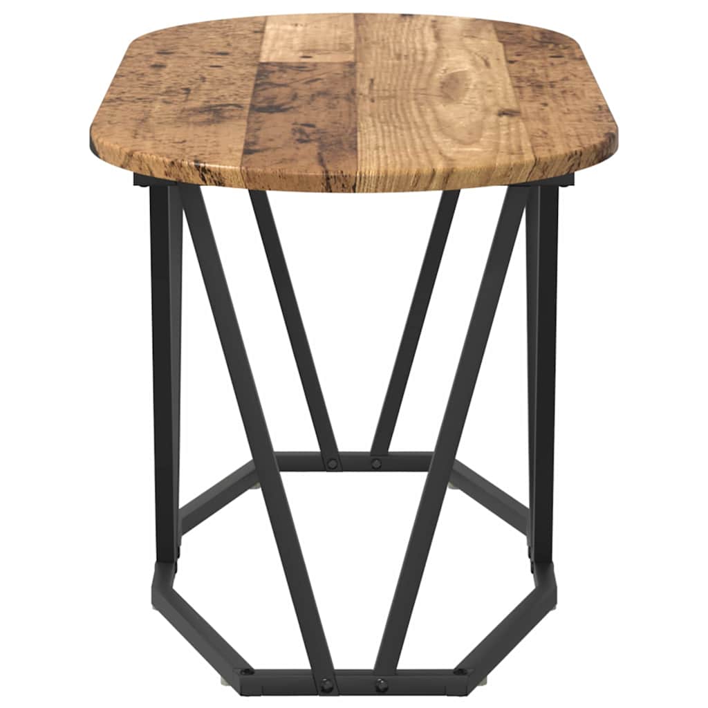 Couchtisch Altholz 80 x 40 x 40,5 cm Sperrholz und Metall