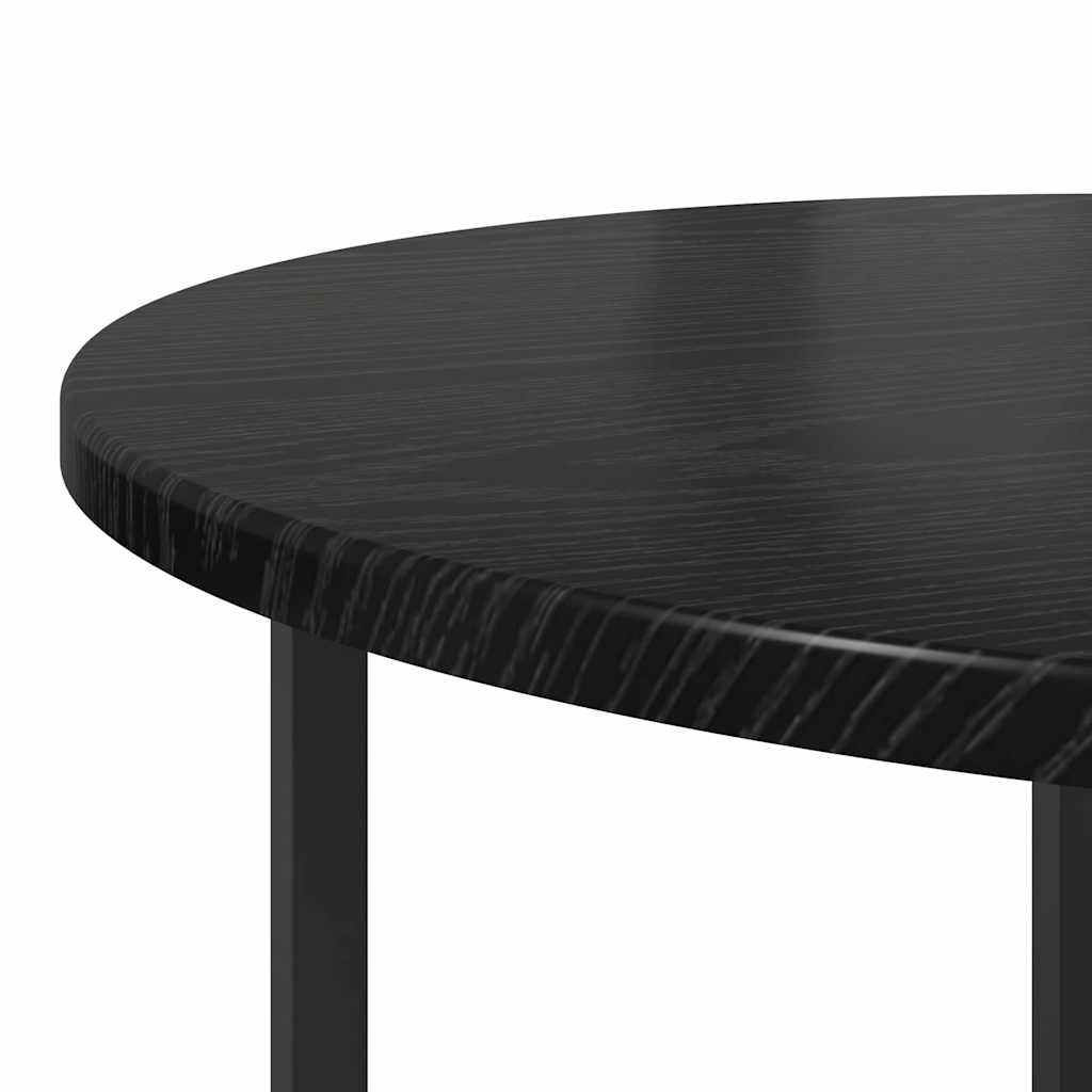 Beistelltisch-Set 2 stk. Schwarz Eichen-Optik 50 x 50 x 50 cm