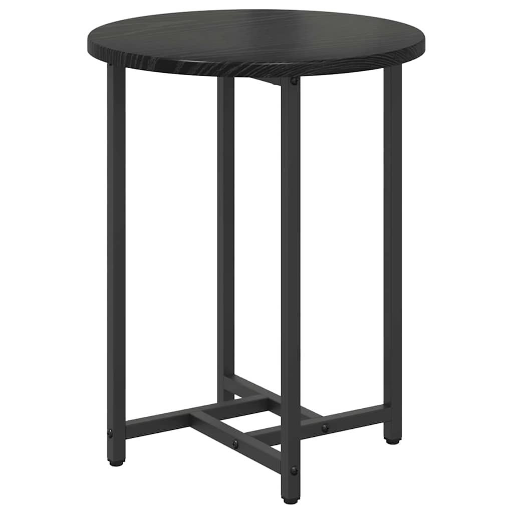 Beistelltisch-Set 2 stk. Schwarz Eichen-Optik 50 x 50 x 50 cm