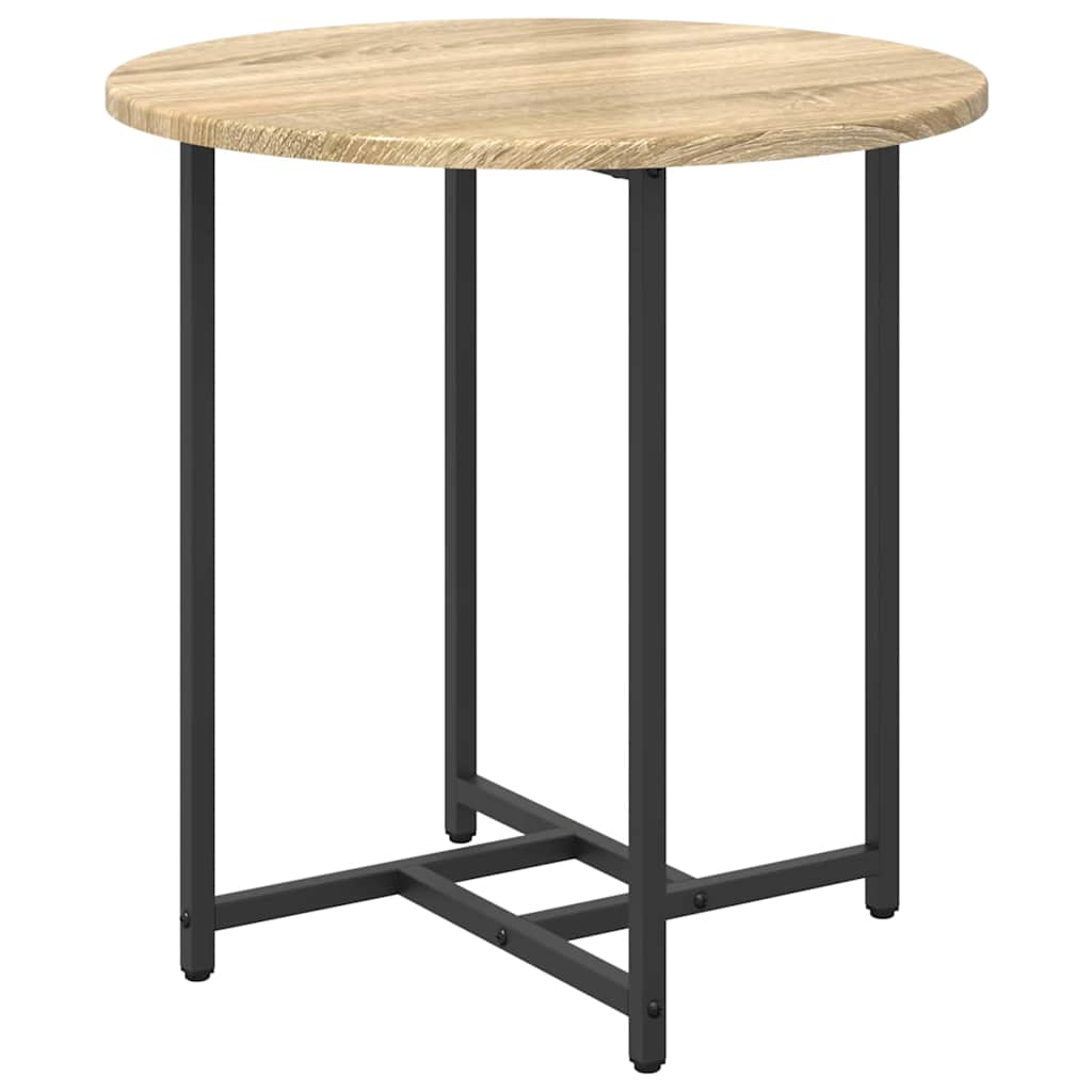 Beistelltisch-Set 2 stk. Sonoma Eiche und Schwarz