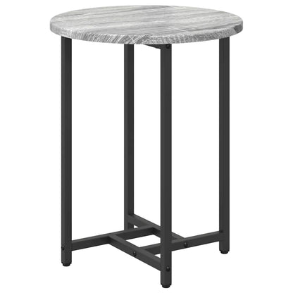 Beistelltisch-Set 2 stk. Grau Sonoma und Schwarz