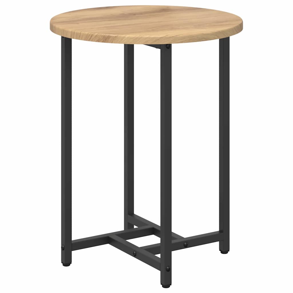 Beistelltisch-Set 2 Stk. Artisan Eiche und Schwarz