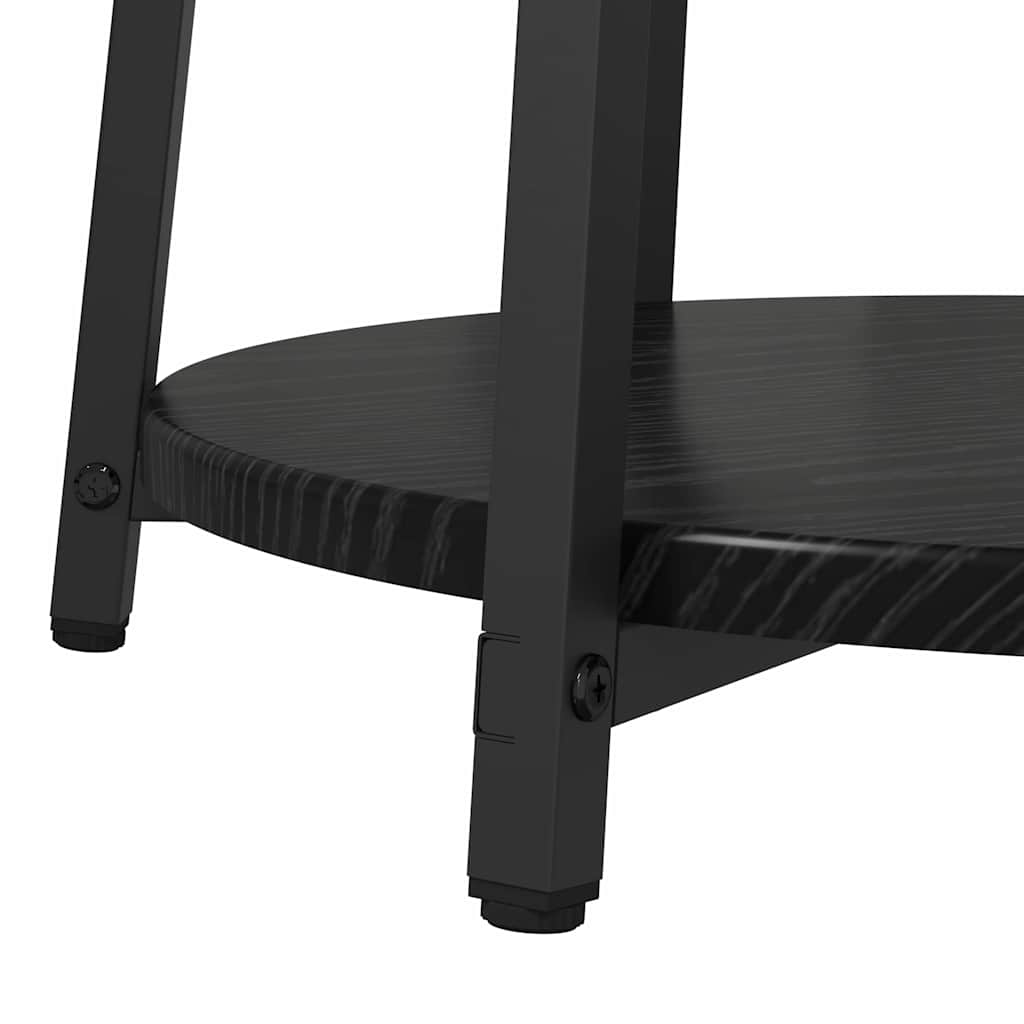 Beistelltisch-Set 2 stk. Schwarz Eichen-Optik 50 x 50 x 51 cm