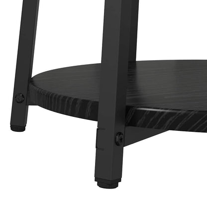 Beistelltisch-Set 2 stk. Schwarz Eichen-Optik 50 x 50 x 51 cm