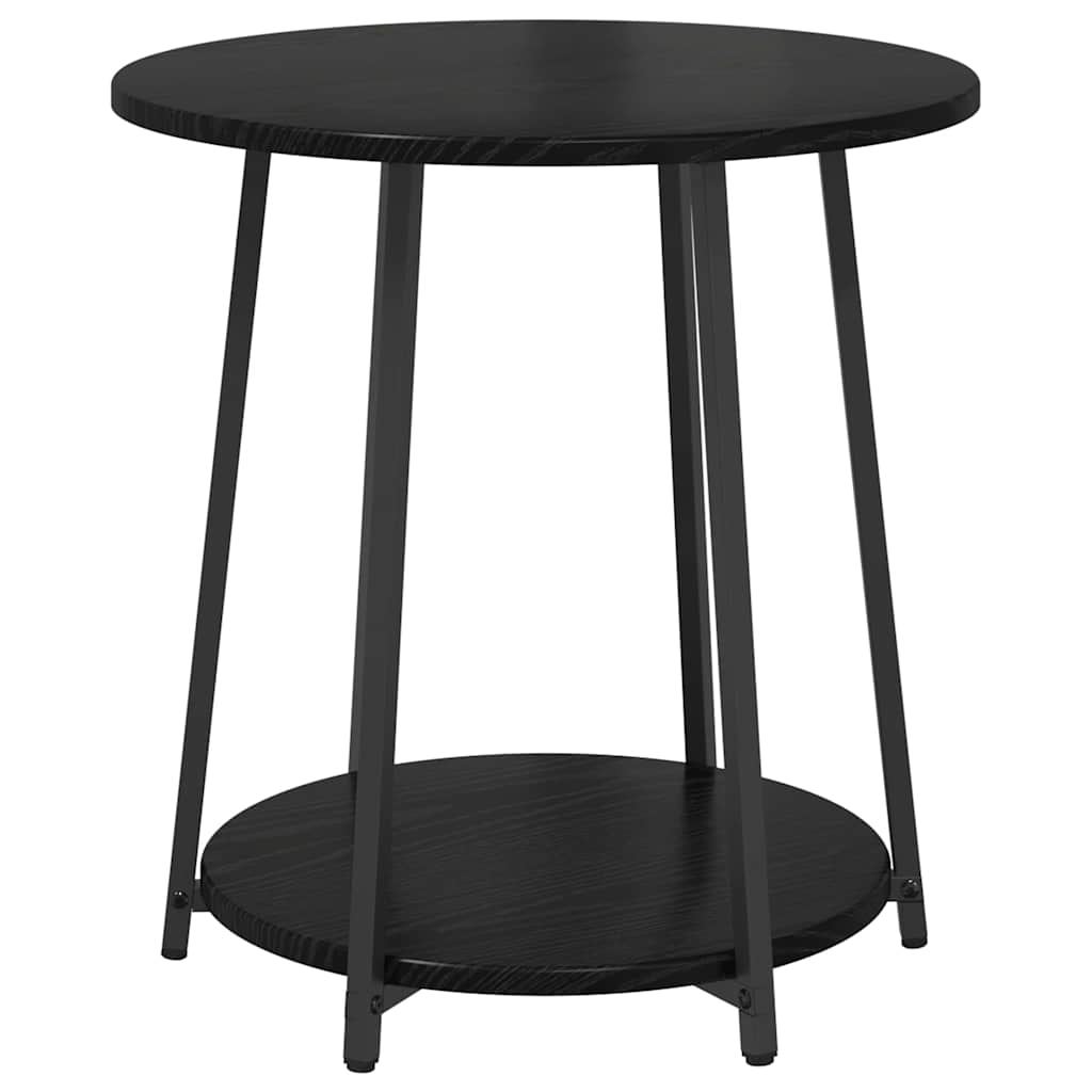 Beistelltisch-Set 2 stk. Schwarz Eichen-Optik 50 x 50 x 51 cm