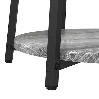 Beistelltisch-Set 2 stk. Grau Sonoma und Schwarz