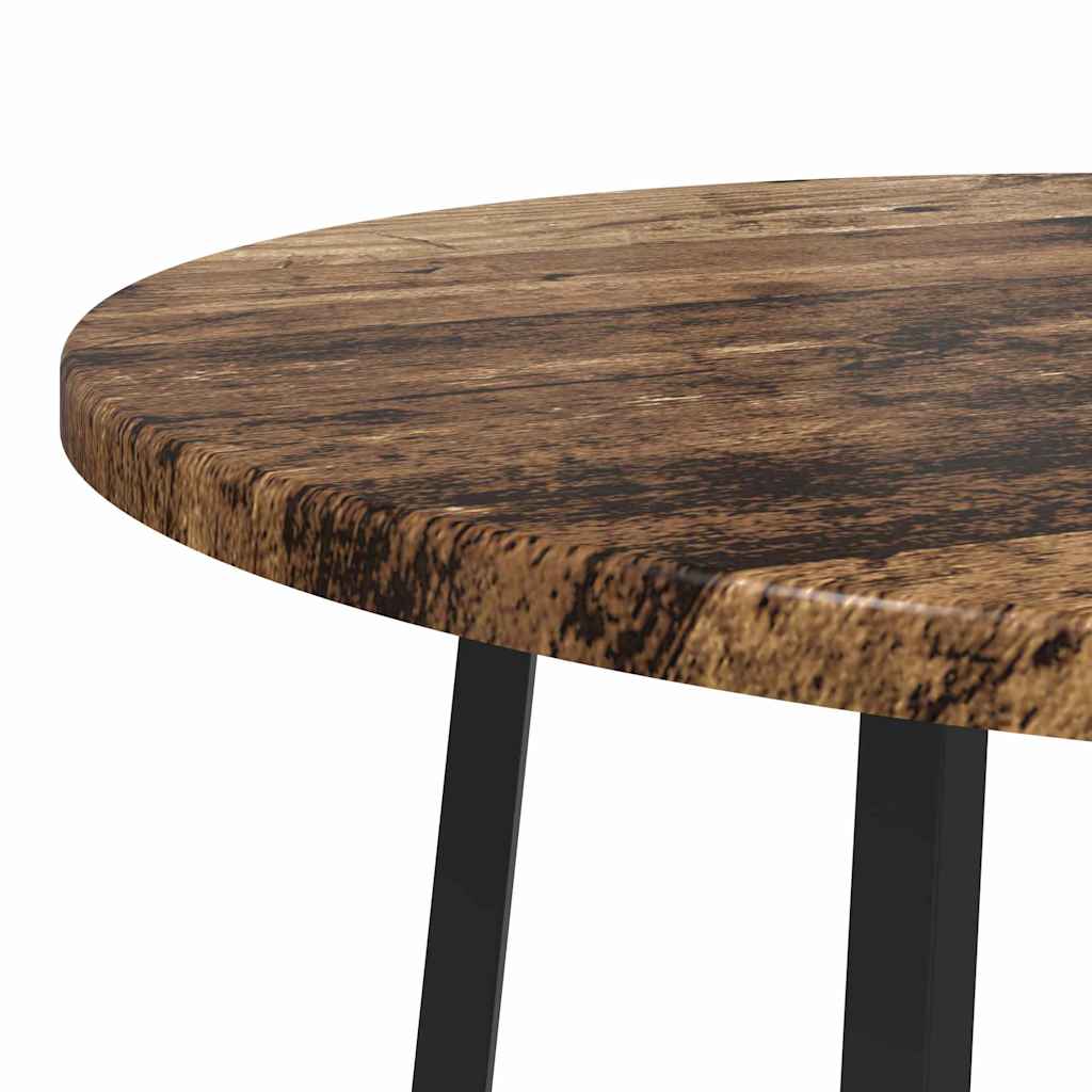 Beistelltisch-Set 2 stk. Altholz und Schwarz 50 x 50 x 51 cm