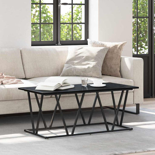 Couchtisch Schwarze Eiche 100 x 50 x 40 cm Sperrholz und Metall