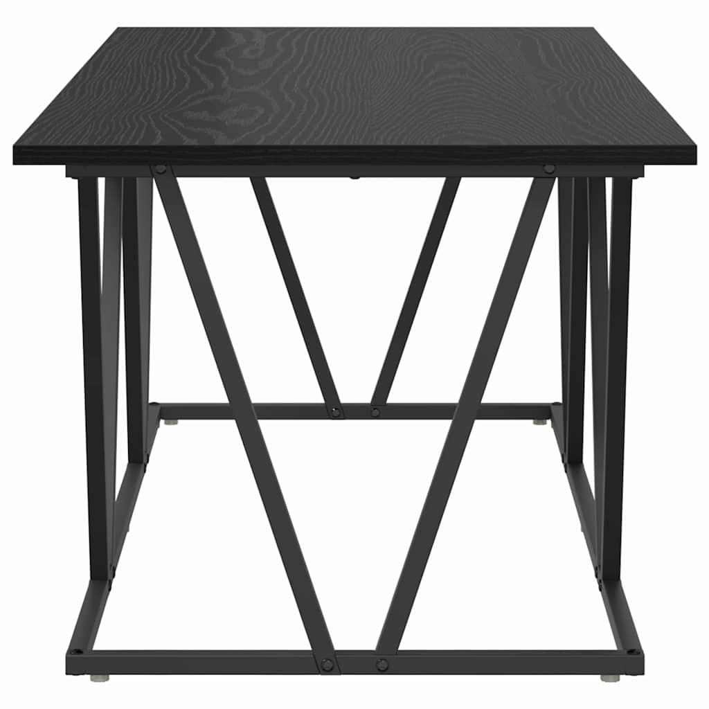 Couchtisch Schwarze Eiche 100 x 50 x 40 cm Sperrholz und Metall